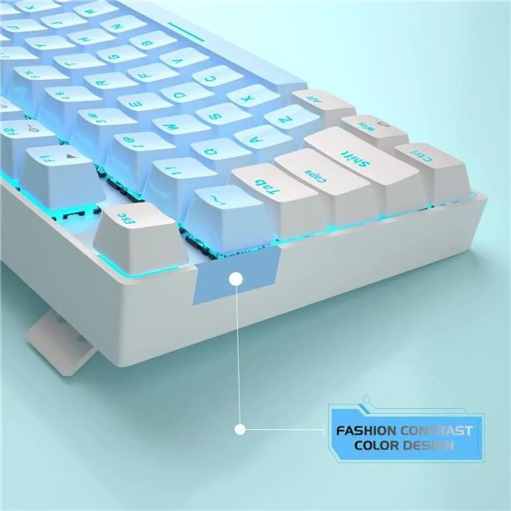 75% Mechanical Gaming Keyboard with Blue Switch,LED Blue Backlit Keyboard,87Keys